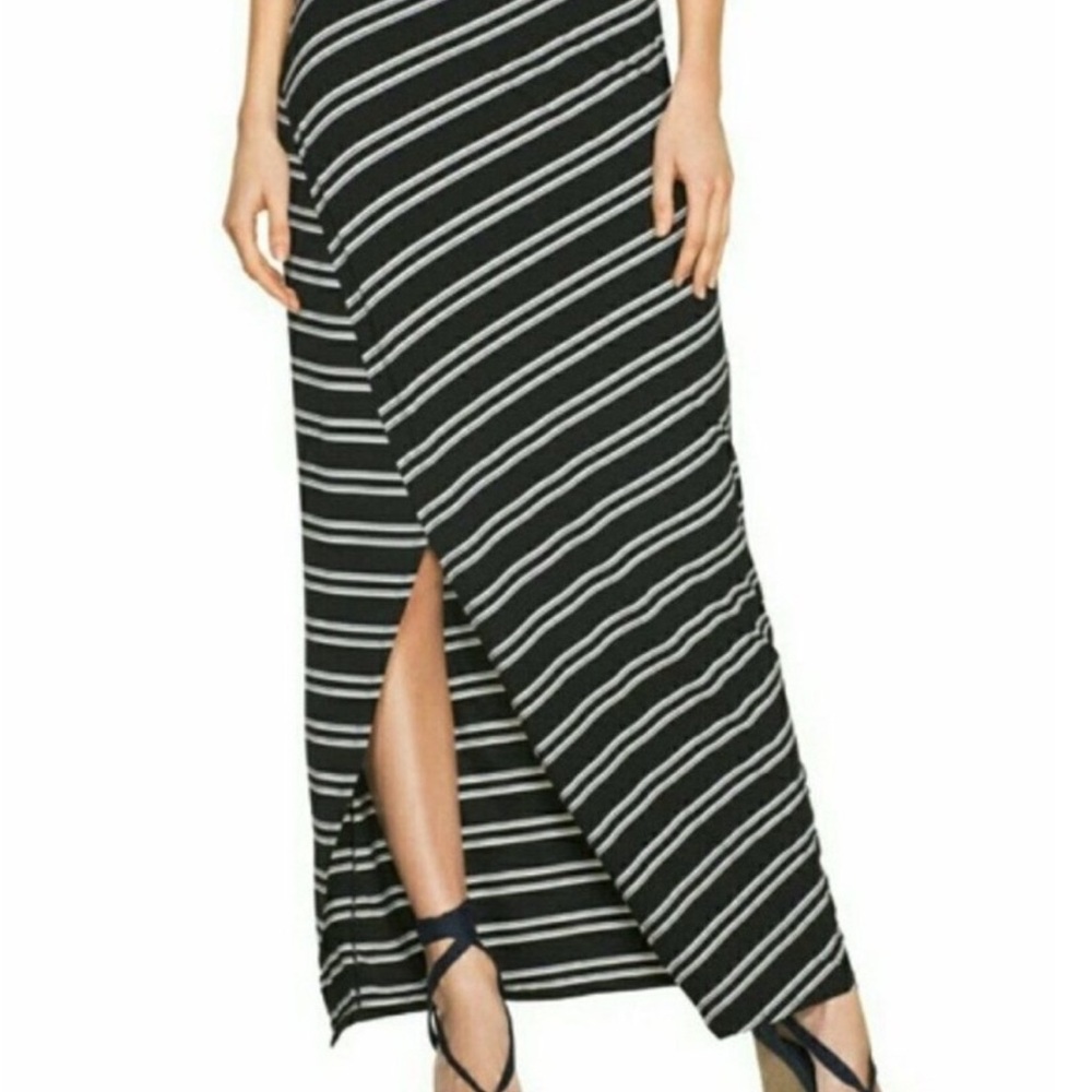 White House Black Market Striped Maxi Skirt